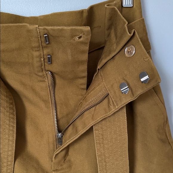 a new day Womens High-Waisted Belted Trouser Career Academia Pant Khaki Size 4 - Picture 4 of 12